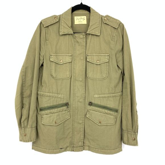 Lily Aldridge For Velvet By Graham & Spencer Ruby Army Jacket Sz XS Olive Green - Picture 1 of 6